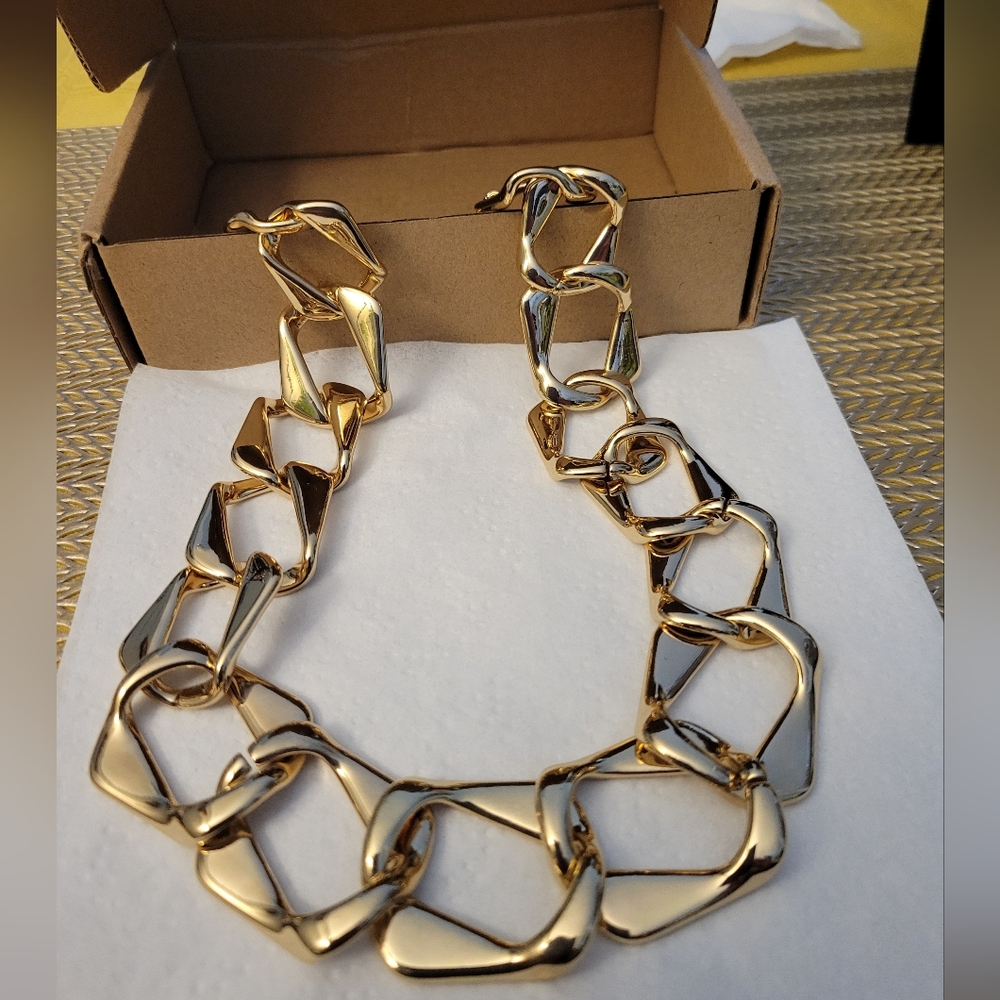 INC International Concepts Gold Geometric Necklace